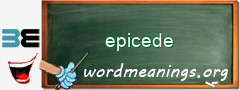 WordMeaning blackboard for epicede